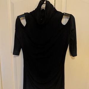 Navy NY&Co Cold Shoulder 3/4 sleeve turtleneck